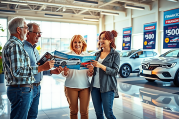 Bild eines neuen Autos, das durch schnelle Finanzierungsmöglichkeiten erreichbar ist.